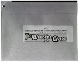 A label titled 'The Weeders Guide' with a description for editors
