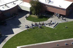 Aerial view of Jot Travis Student Union Building, 2003