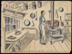 Sketchbook 2, page 06, "In the Kitchen, Ah Loy, assistant cook"