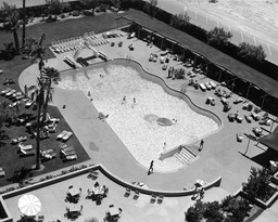 Aerial view of the Riviera Hotel Casino pool