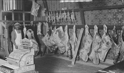 Interior of butcher shop