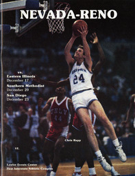 Men's basketball program cover, University of Nevada, 1988