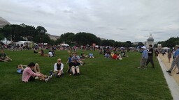 Attendees on National Mall lawn