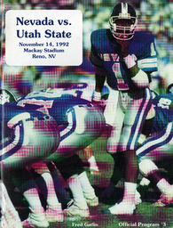 Football program cover, University of nevada, 1992