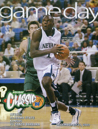 Men's basketball program cover, University of Nevada, 2003