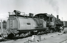 Southern Pacific narrow gauge Locomotive No. 18 at Owenyo (1950)