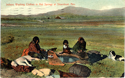 Indians Washing Clothes in Hot Springs at Steamboat, Nevada