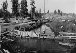 Truckee River outlet dam construction