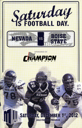 Football program cover, University of Nevada, 2012