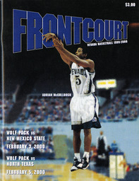 Men's basketball program cover, University of Nevada, 2000
