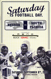 Football program cover, University of Nevada, 2012