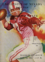 Football program cover, University of Nevada, 1961