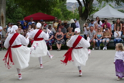 Sword dance at 2021 Basque Festival in Elko, rear view