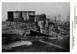 Fairmont Hotel and Flood residence after the fire