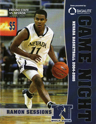 Men's basketball program cover, University of Nevada, 2005