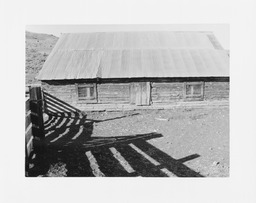 Horse barn, side view, New Baumann Ranch, Eureka