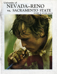Football program cover, University of Nevada, 1977