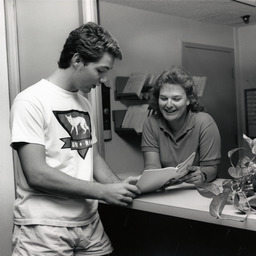 Dormitory residents, Nye Hall, ca. 1987