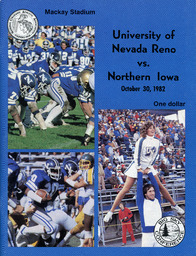 Football program cover, University of Nevada, 1982
