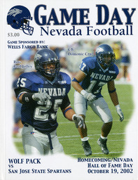 Football program cover, University of Nevada, 2002
