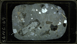 Thin section 56NC69, rhyolite (polarized)