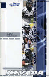Football program cover, University of Nevada, 2011