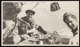 Boardman and Codd lunching on Granite Peak 