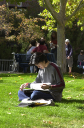 Students on campus, 2002