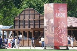 Smithsonian Folklife Festival event signage and front of structure