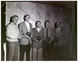 Washoe County Fair winners Wally Rusk, Pat Brady, Sam DiMaggia, Earl Reidel, and C. E. Hibbard