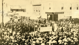 Crowd in downtown Goldfield