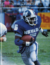 Football program cover, University of Nevada, 1989