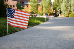 American flag, William J. Raggio Education Building, 2006