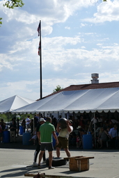 Harri-jatsotzea demonstration at the 2021 Basque Festival in Elko 2