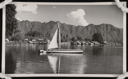 Sailboat on Nagin Lake near Srinagar City