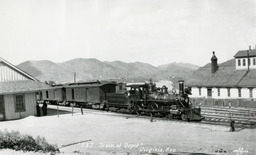 Virginia and Truckee Railroad Locomotive No. 11 and cars