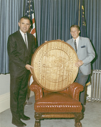 Politician Governor Paul Laxalt and Art Professor Craig Sheppard, 1967