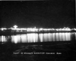 Night at Nevada's Exposition grounds, Reno, Nevada, 1927