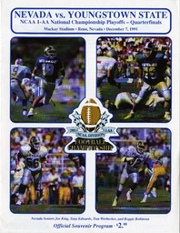 Football program cover, University of Nevada, 1991