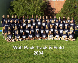 Track and field team, University of Nevada, 2004