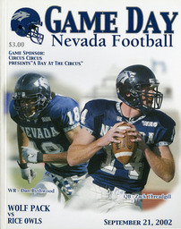 Nevada football program cover, University of Nevada, 2002