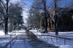 Winter on campus, Mackay School of Mines Building, 2000