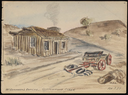 Sketchbook 2, page 10, "McCutcheon's Ranche Cottonwood Creek"