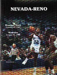 Men's basketball program cover, University of Nevada, 1989