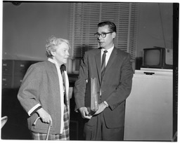 Reno justice court trial, Mrs. Marguerite Williams with Storey County District Attorney Robert Moore