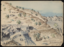 Sketchbook 2, page 03, "First Incline, Wyandotte Mine"