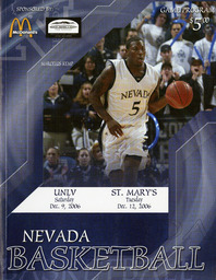 Men's basketball program cover, University of Nevada, 2006