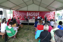 Basque culture panel with spectators