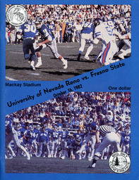 Football program cover, University of Nevada, 1982