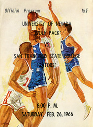 Men's basketball program cover, University of Nevada, 1966